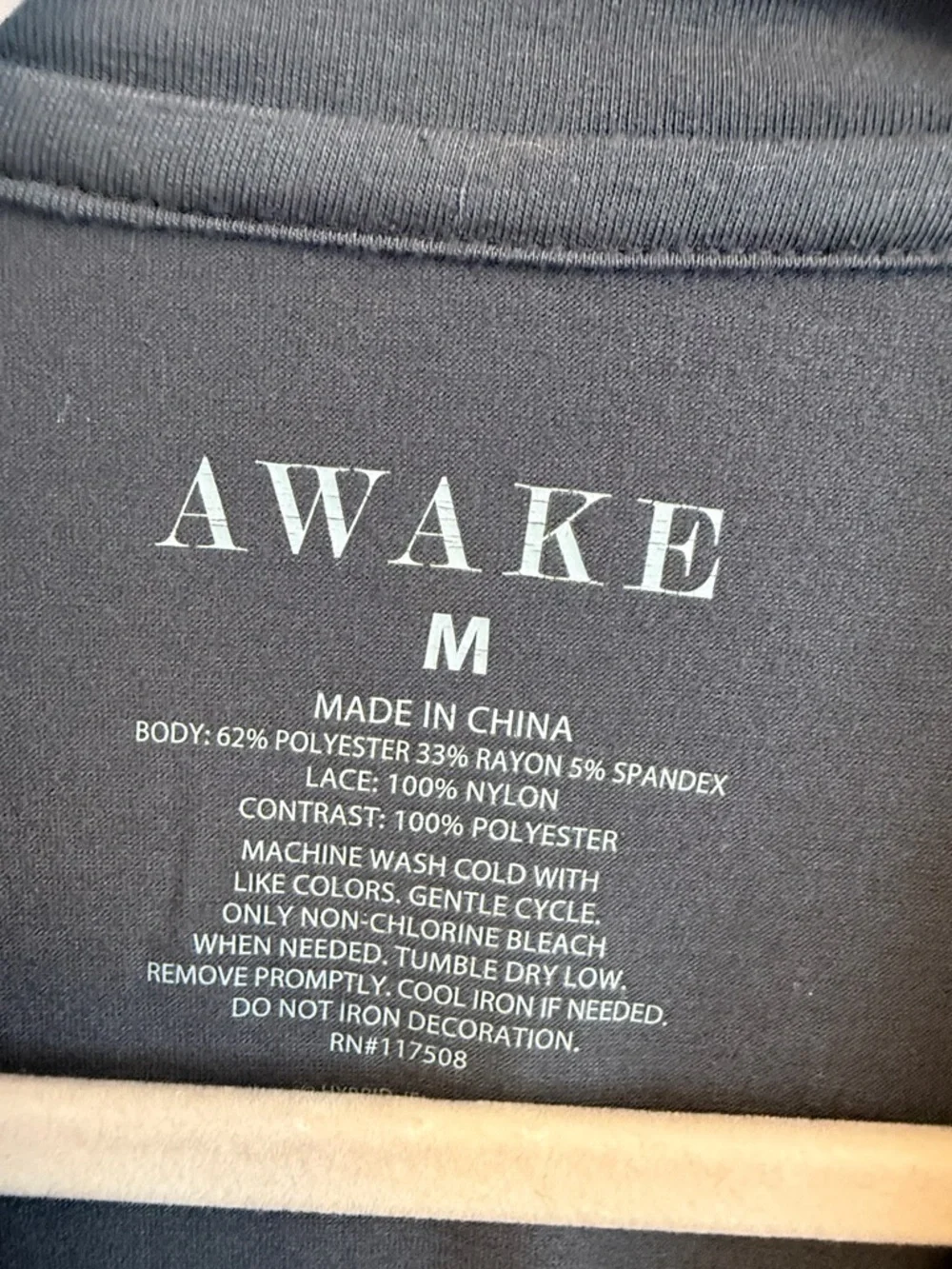 Awake 1979 Lace Accent T-Shirt Dress Sz M - Picture 2 of 5